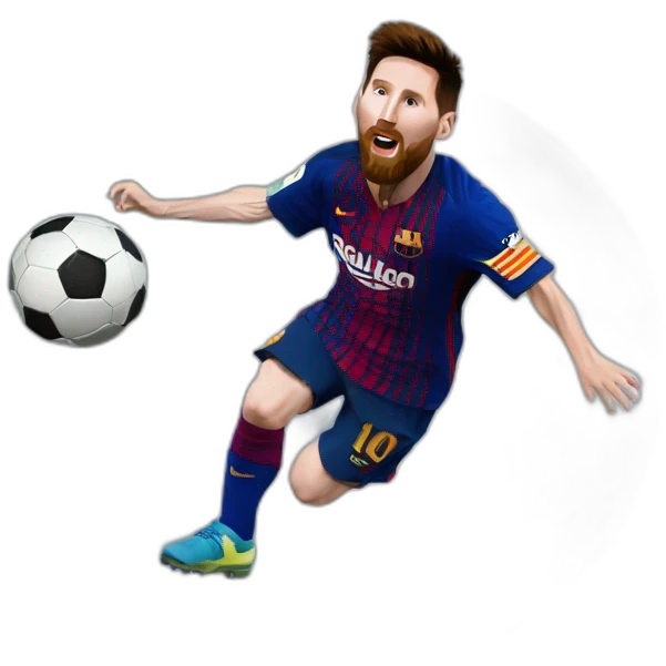 messi jumping on the moon emoji
