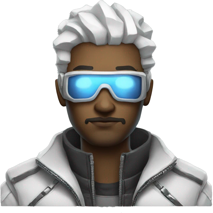 Cyberpunk white man emoji