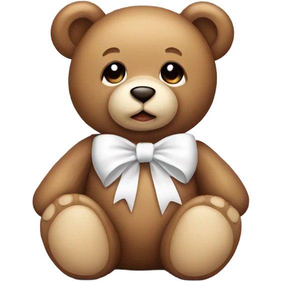 Baby Teddy Bear with white bow emoji