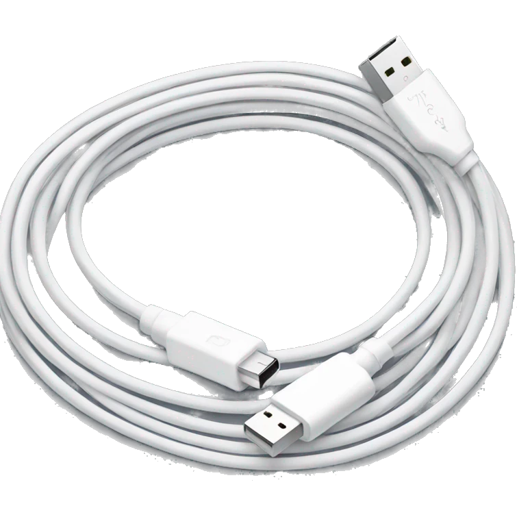 White usb cable emoji