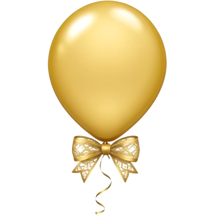 Translocant balloon with golden lacewith bow  emoji