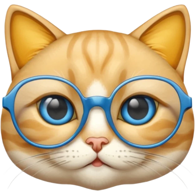 Chat mignon avec des lunettes de soleil  emoji