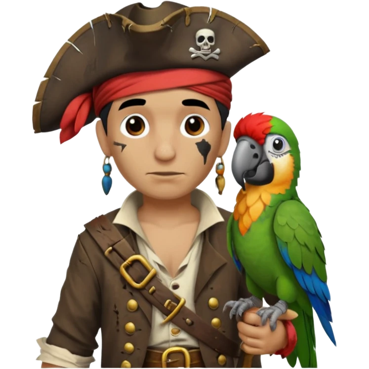 pirate and parrot emoji