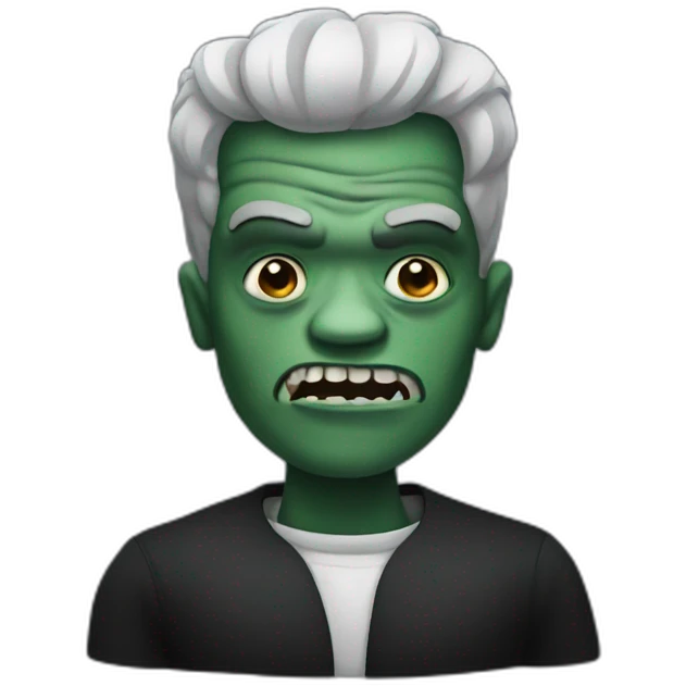 Black Frankenstein monster emoji