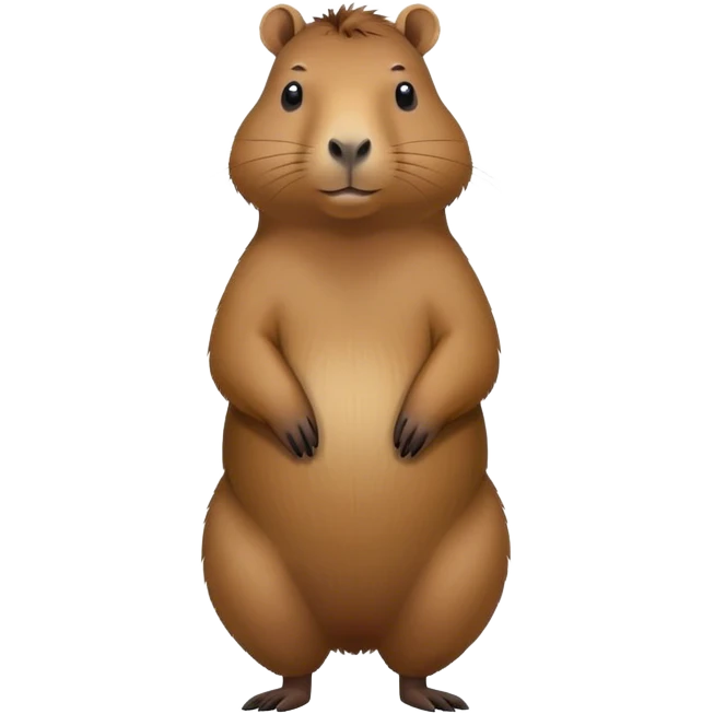 capybara full body standing with hands on hips emoji