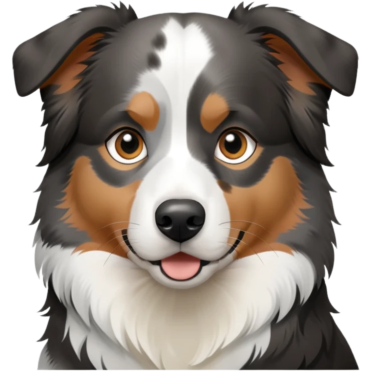 black and white australian shepherd  emoji