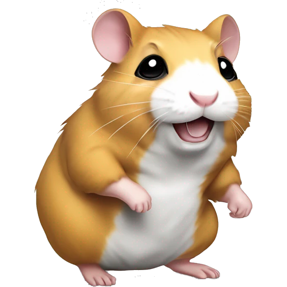 freehand drawed hamster-superhero comics style emoji