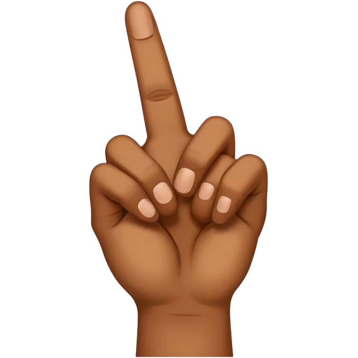 Mad middle finger emoji