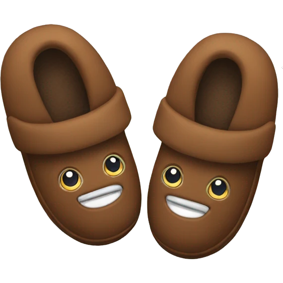 brown slippers emoji