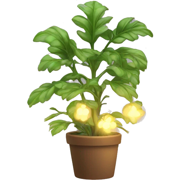 Aesthetic plant with lights emoji