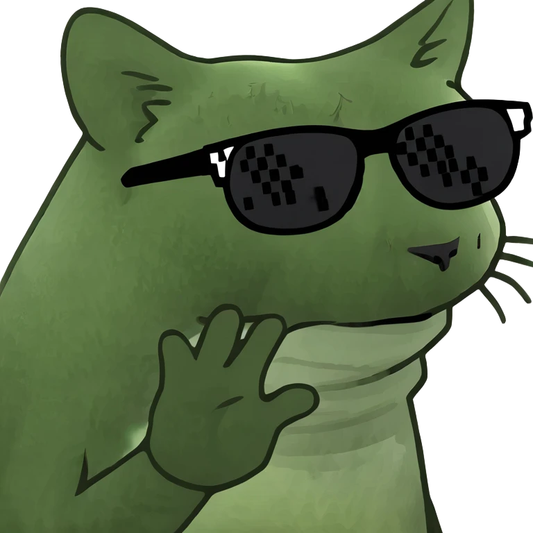 Cat with sunglasses emoji