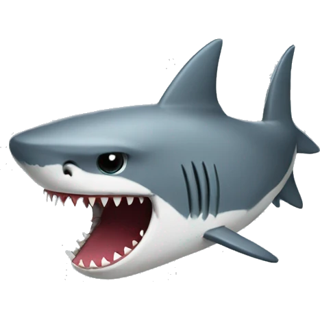 cat wear shark hat emoji