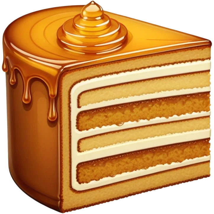 cut honey cake showing layered cross-section emoji