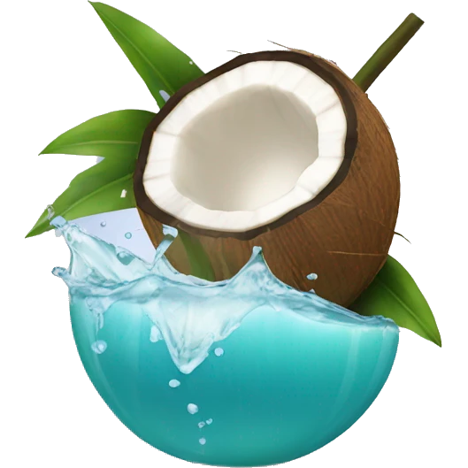 coconut with coconut water emoji