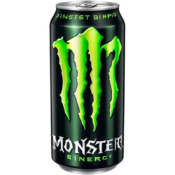 Normal can of monster energy drink nothing else no extra details needed just the real monster can  emoji