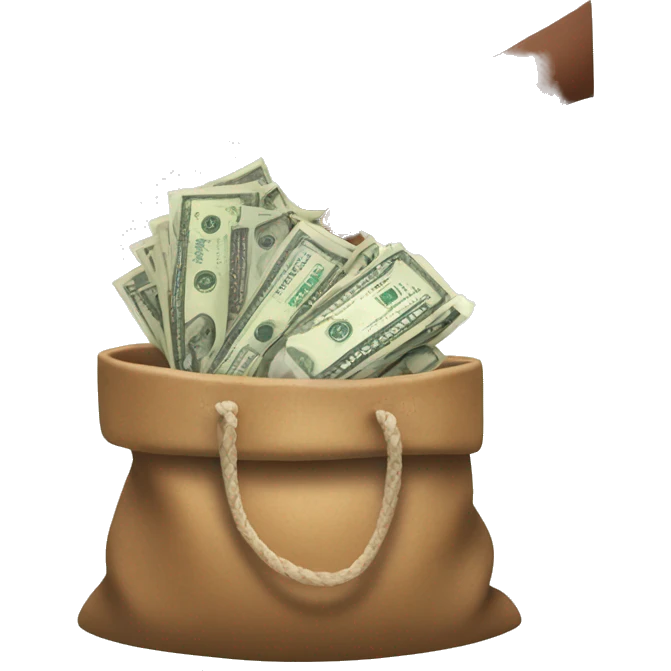 hand with bag of money emoji