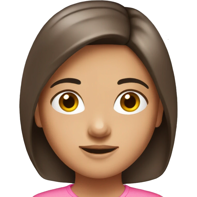 Brunette girl with pink top  emoji