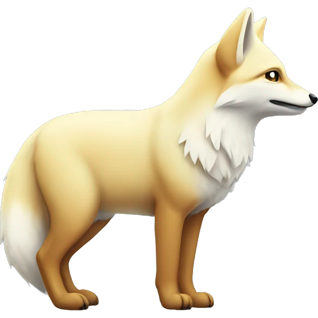 polar fox in profile full height emoji