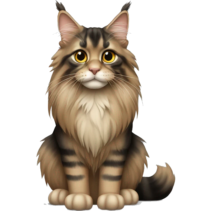 tan and black tabby maine coon emoji