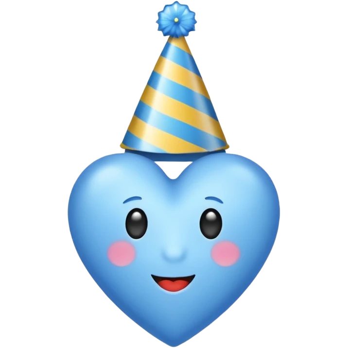 Blue heart partying  emoji
