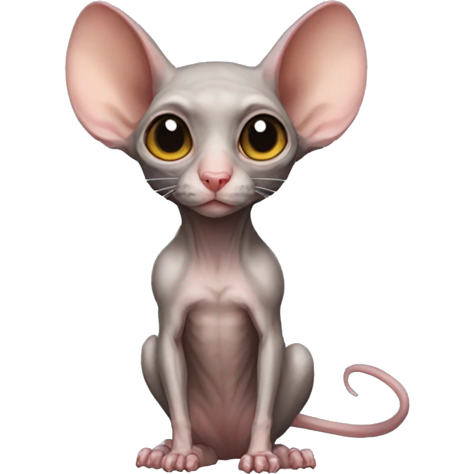 Cool Bat-Sphynx-Rat-Mouse-Rodent-Hybrid full body emoji