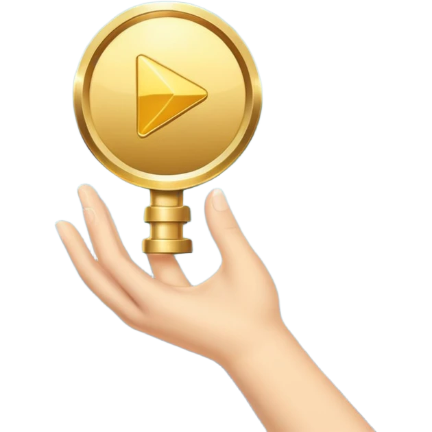 flexing youtube golden play button emoji