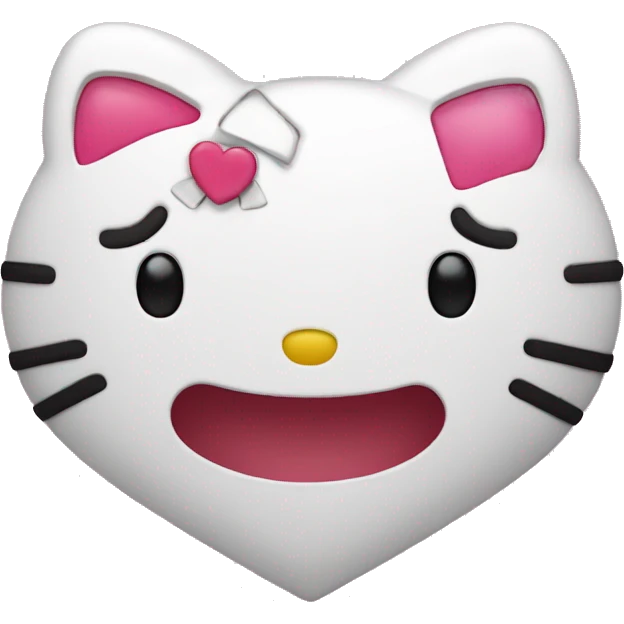 hello kitty themed heart emoji