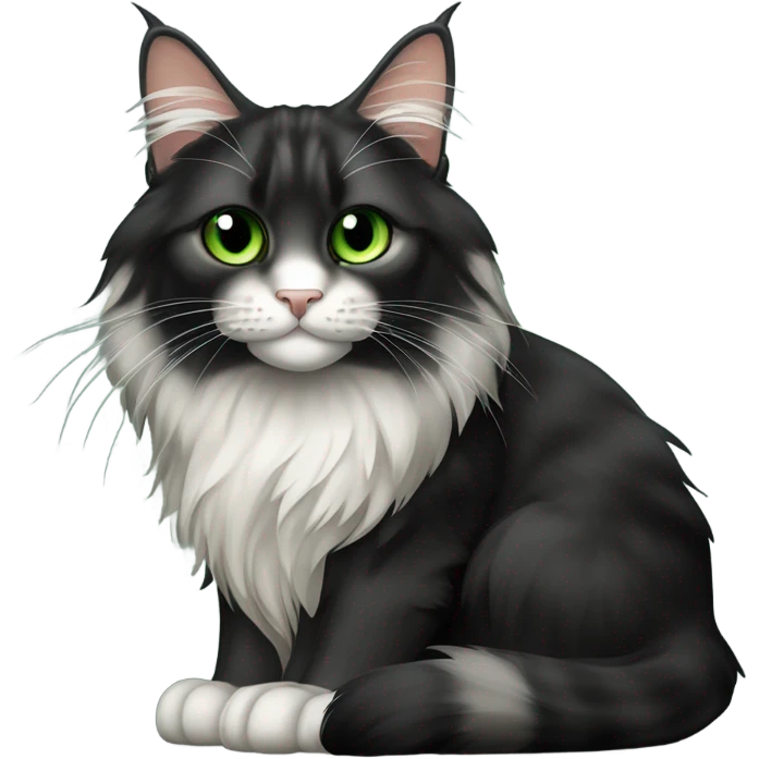 Maine Coon black cat emoji