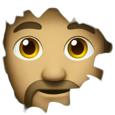 medieval man hidden behind bush emoji
