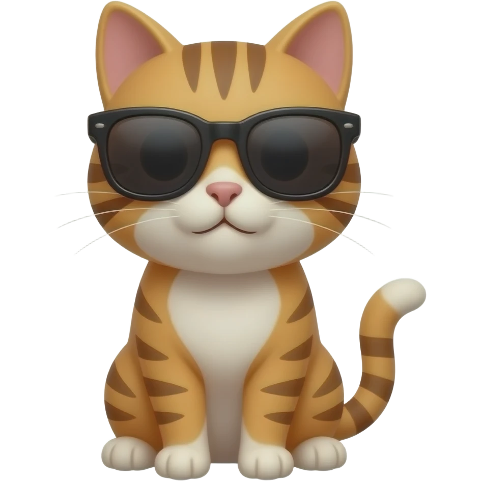 Cat wearing sunglasses emoji