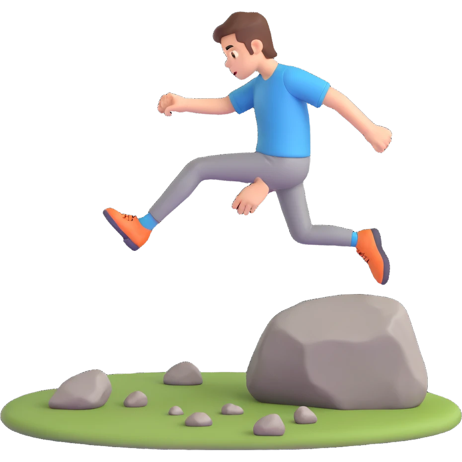 guy kicking a rock on the ground emoji