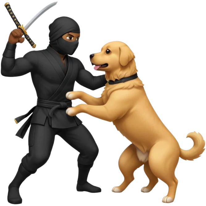 Ninga vs dog emoji