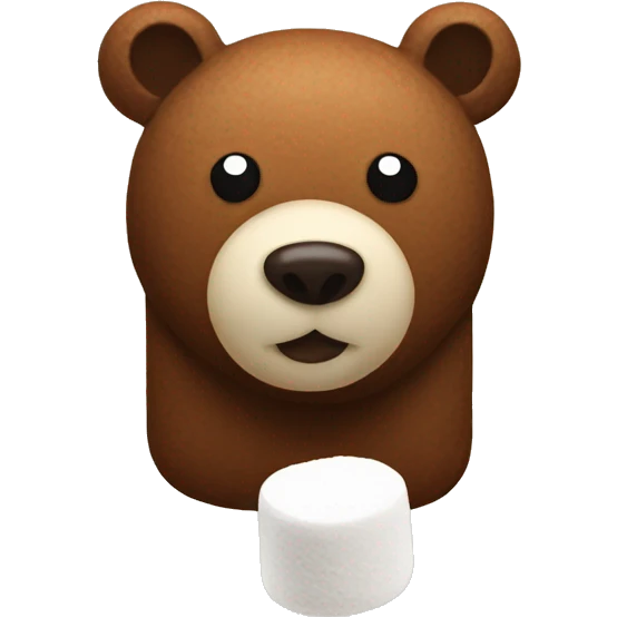 Bear-shaped marshmallows emoji