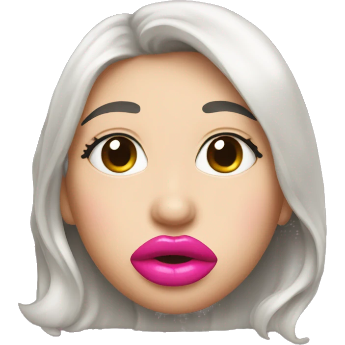 Pink kiss lip emoji