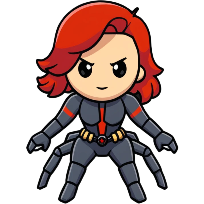 Black Widow Marvel character emoji