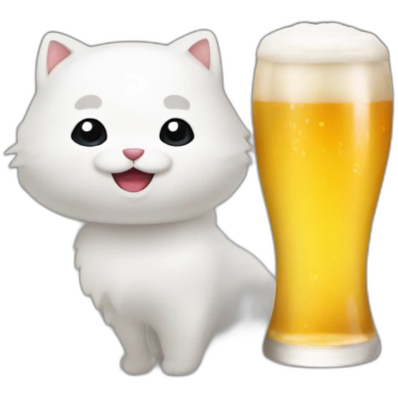 Chat qui boi une biére emoji