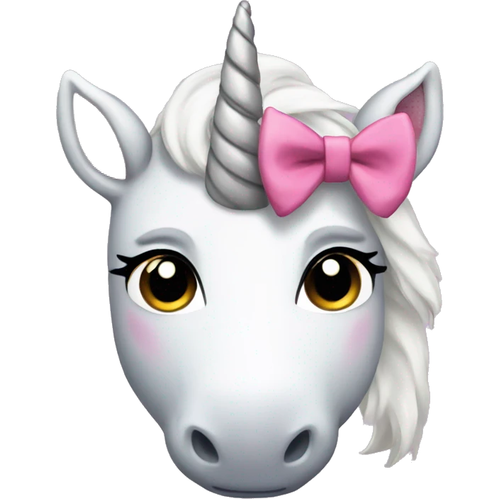 Unicorn with bow emoji