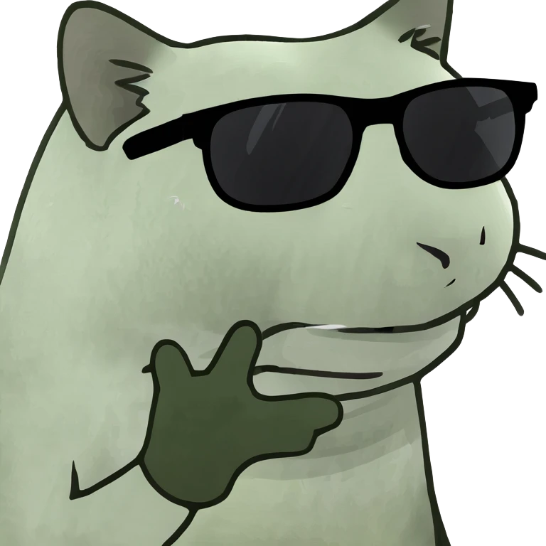 Cat with sunglasses emoji