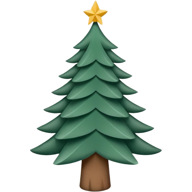 Lignes gravées dans papier en forme de petit sapin. Traits délicats. Logo pour réseaux sociaux. emoji
