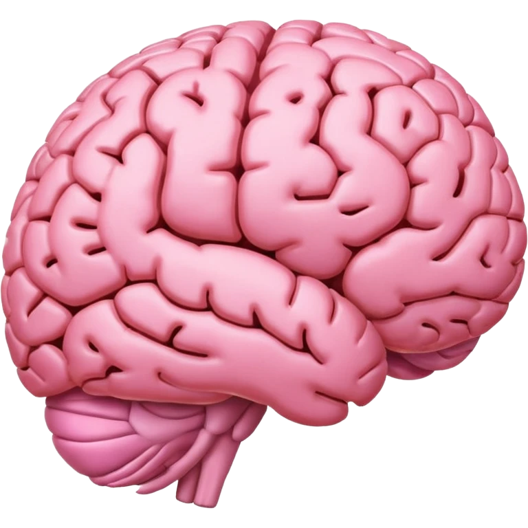 A lightening pink brain emoji