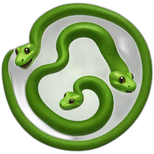 Two snakes circle emoji