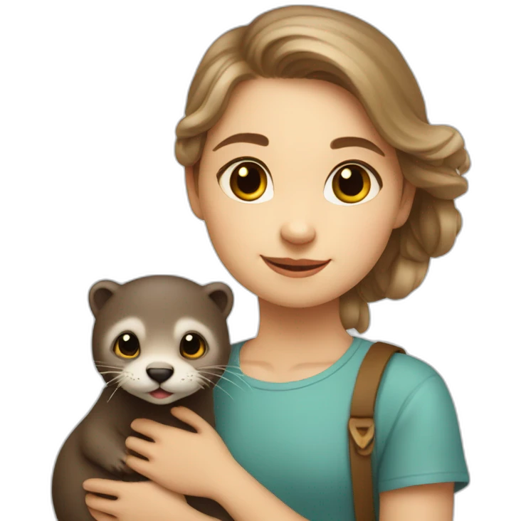 a cute danish girl and her otter emoji