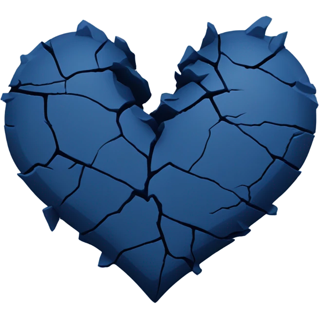 
broken dark blue heart emoji