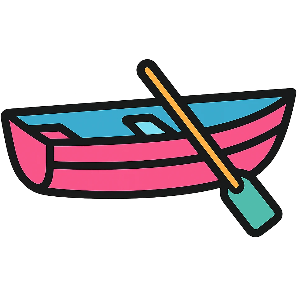 modern pink rowing boat emoji