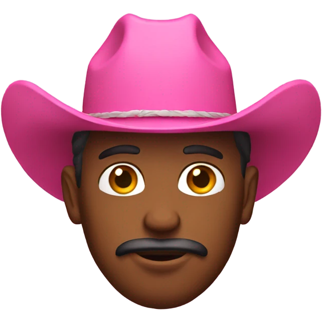 Pink cowboy emoji