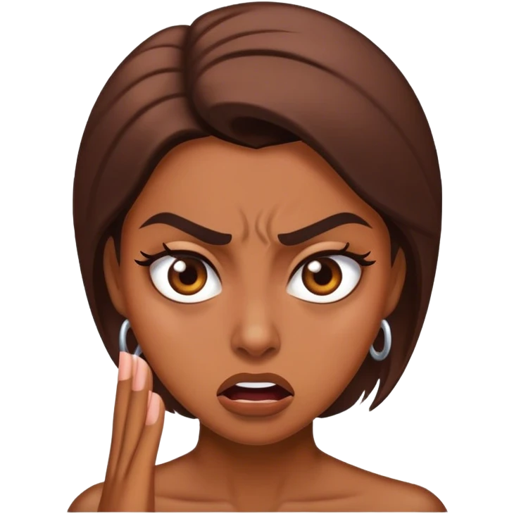 mulher revirando os olhos brava emoji