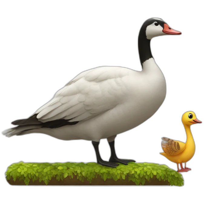 goose and caterpillar emoji