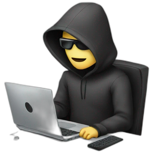 hacker wih computer emoji