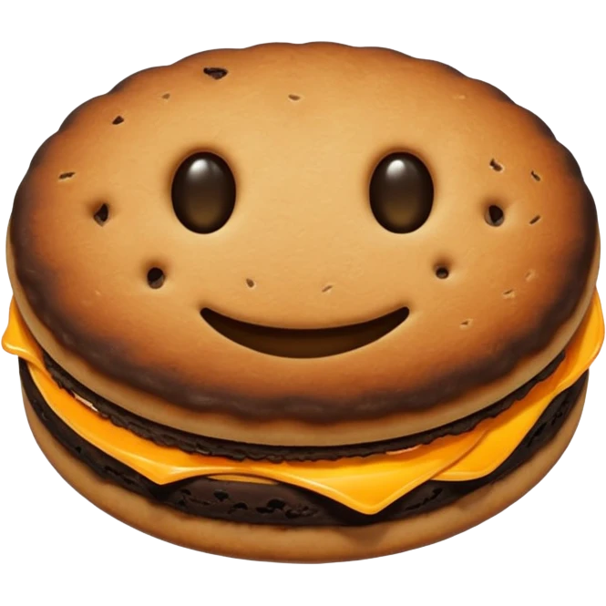 black biscuit emoji
