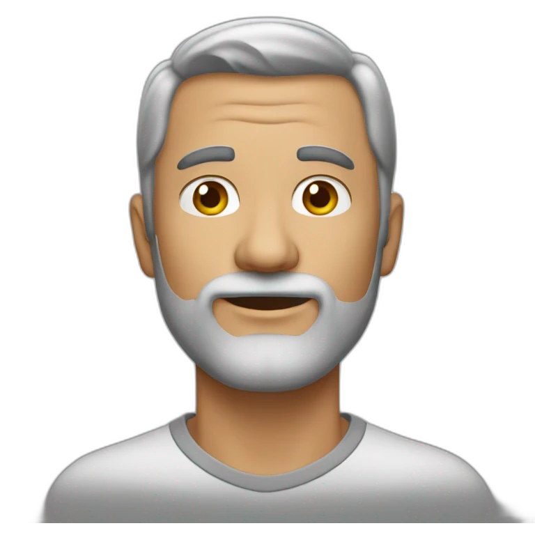 Mann-grauhaarig-without-beard emoji